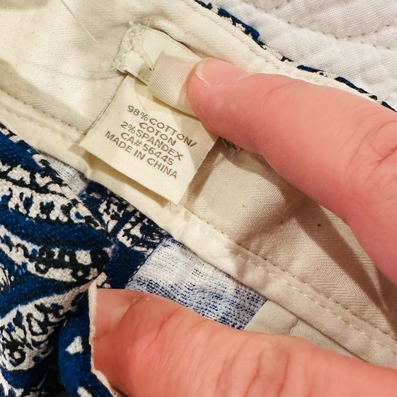 NWT JCREW NAVY PAISLEY PATTERNED SUMMER SHORT 9 INCH INSEAM SZ 12 - Picture 8 of 9